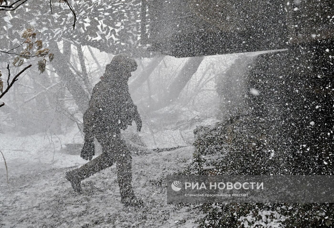 Боевая работа расчета гаубицы "Мста-С" ЦВО на Красноармейском направлении СВО