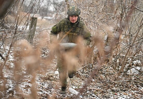 Боевая работа расчета гаубицы Д-30 группировки "Центр" на Красноармейском направлении СВО