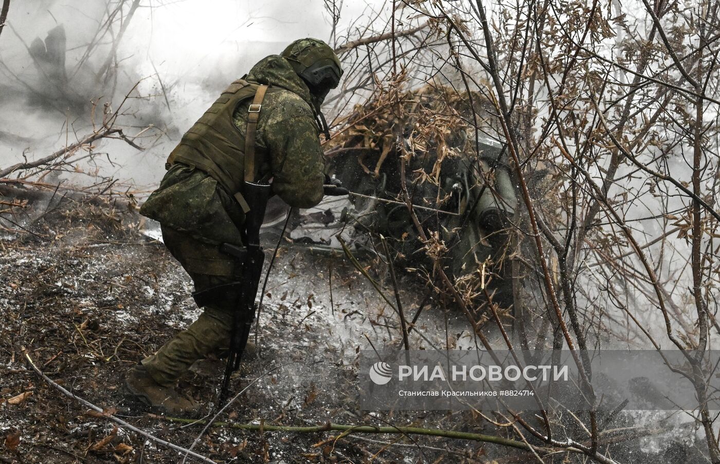 Боевая работа расчета гаубицы Д-30 группировки "Центр" на Красноармейском направлении СВО