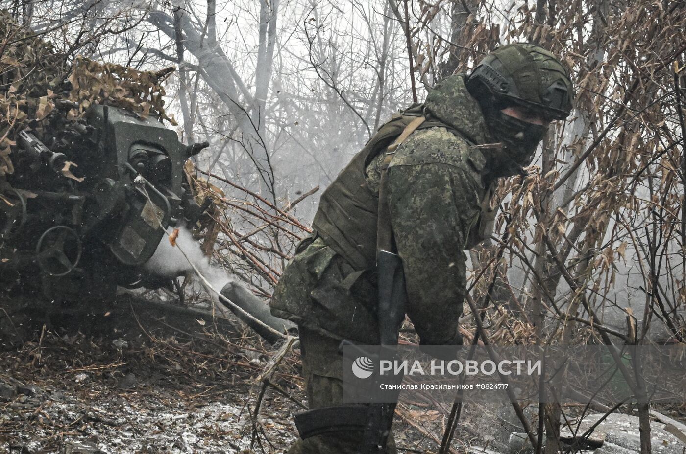 Боевая работа расчета гаубицы Д-30 группировки "Центр" на Красноармейском направлении СВО