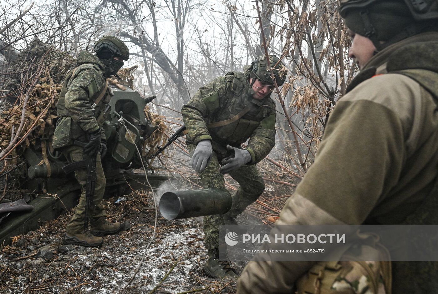 Боевая работа расчета гаубицы Д-30 группировки "Центр" на Красноармейском направлении СВО