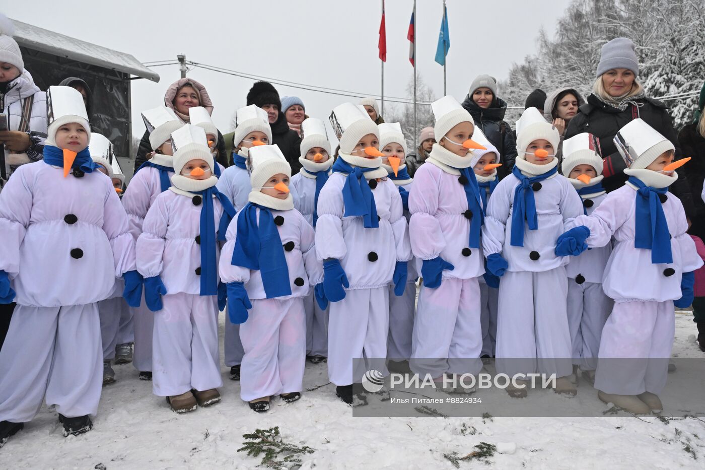 Рубка главной новогодней елки