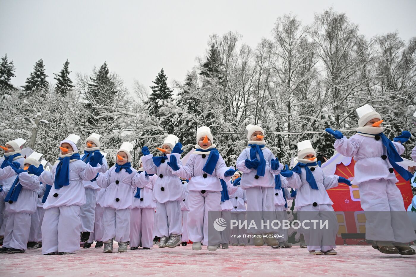 Рубка главной новогодней елки