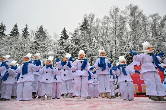 Рубка главной новогодней елки