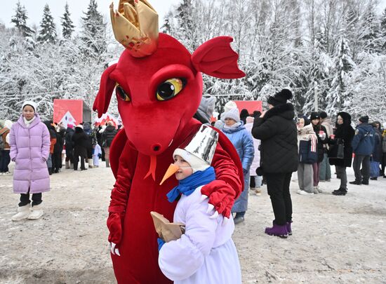 Рубка главной новогодней елки