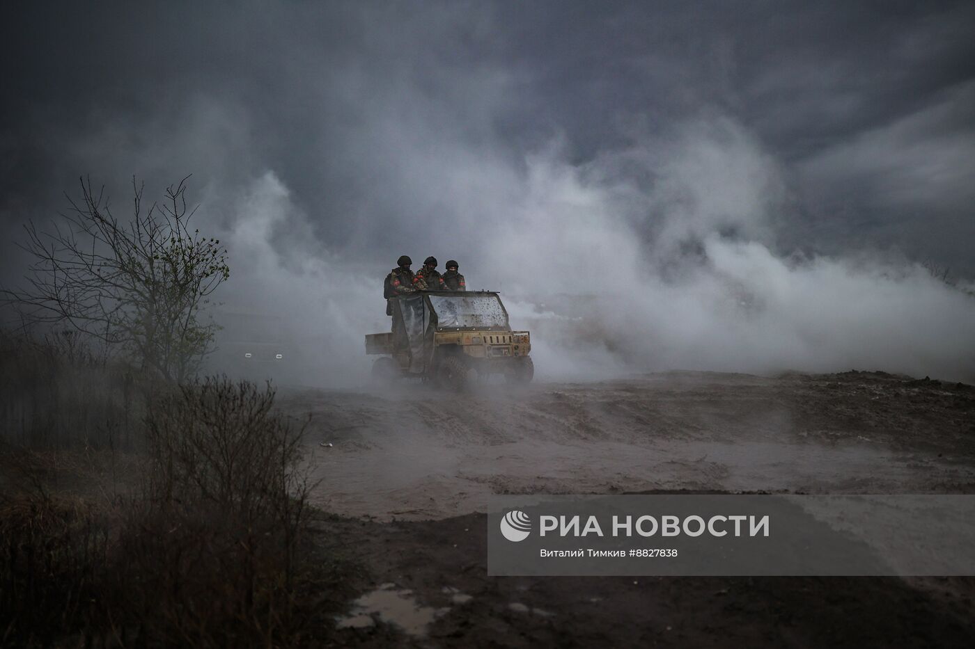 Боевая подготовка штурмовых подразделений на полигоне в Краснодарском крае