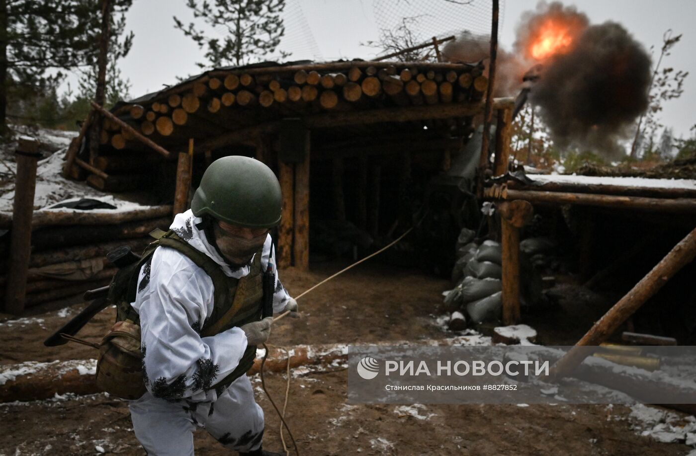 Боевая работа расчета гаубицы Д-30 группировки "Запад" на Краснолиманском направлении