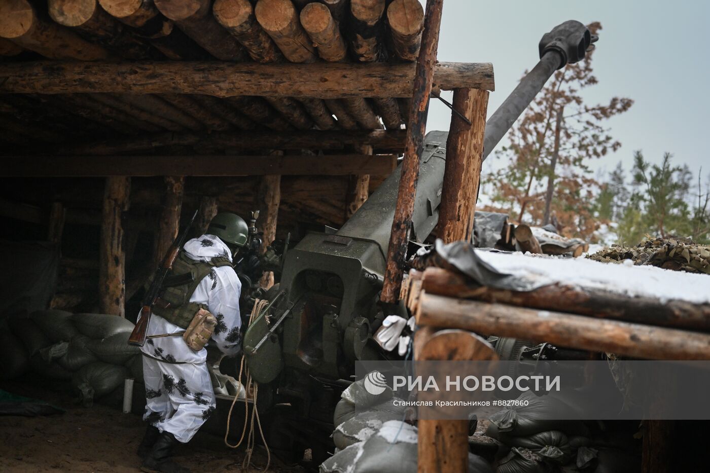 Боевая работа расчета гаубицы Д-30 группировки "Запад" на Краснолиманском направлении