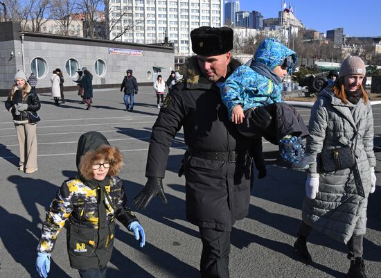 Торжественная встреча отряда кораблей Тихоокеанского флота