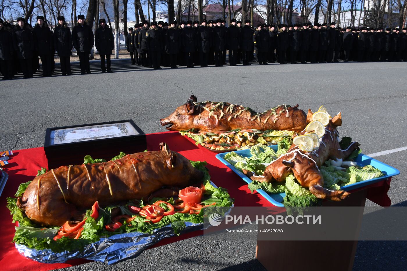 Торжественная встреча отряда кораблей Тихоокеанского флота