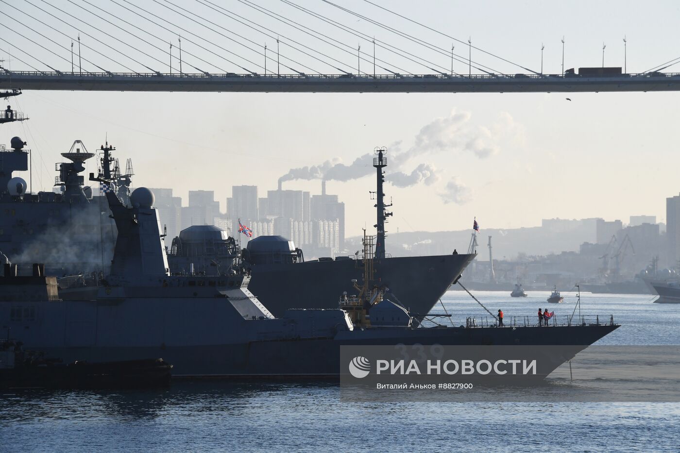 Торжественная встреча отряда кораблей Тихоокеанского флота