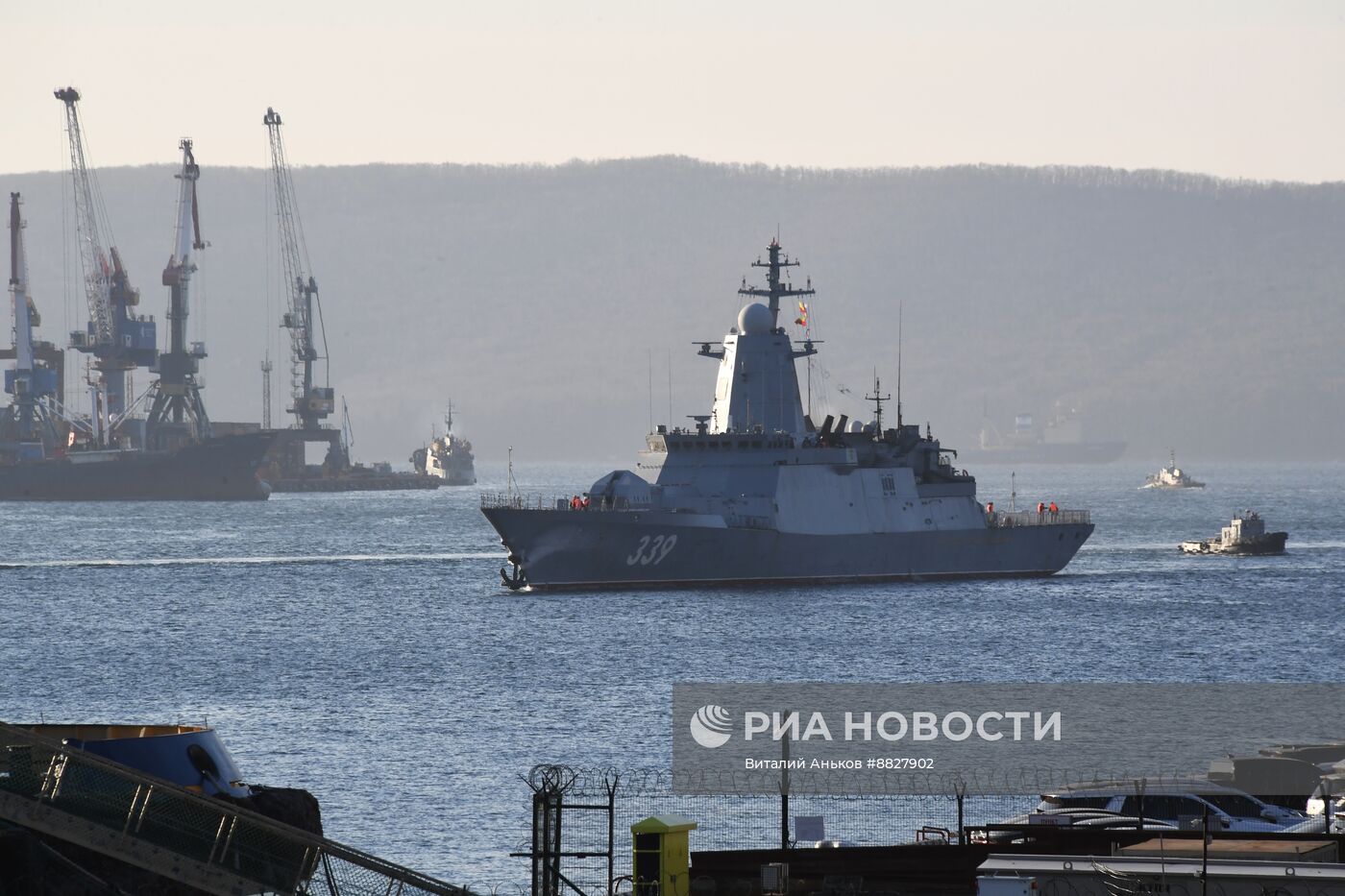 Торжественная встреча отряда кораблей Тихоокеанского флота