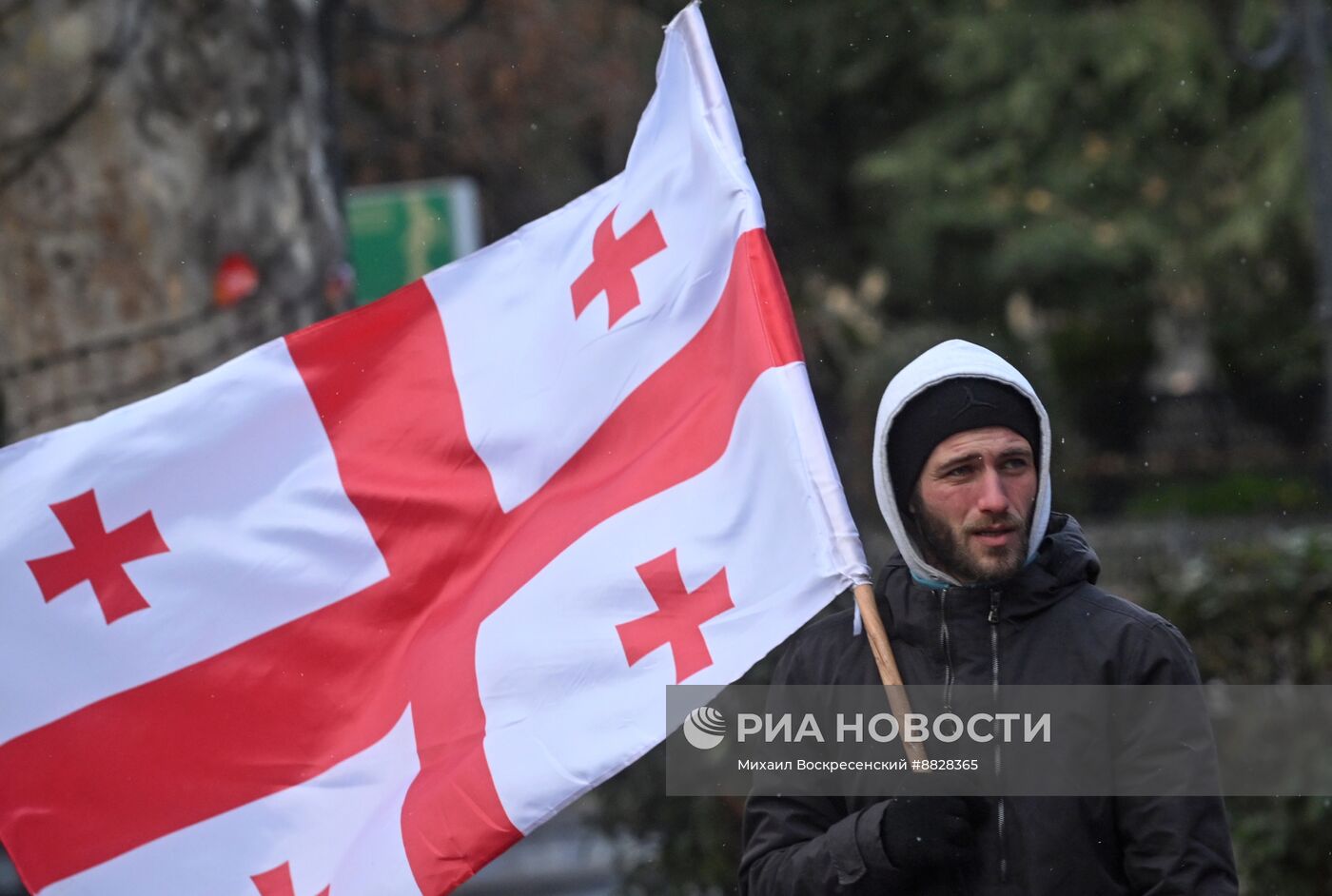 Протесты оппозиции в Тбилиси в связи с выборами президента 