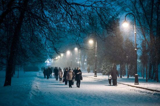 Снег в Санкт-Петербурге