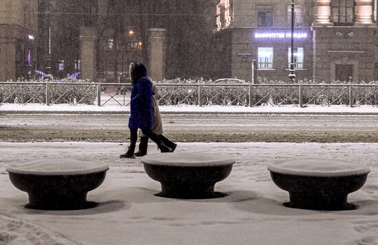 Снег в Санкт-Петербурге