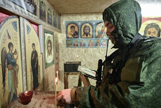 Крещение бойцов штурмового подразделения группировки "Восток"