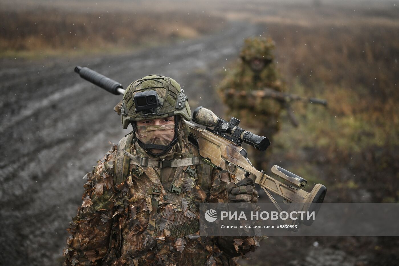 Снайперы соединения спецназначения группировки "Центр" на Красноармейском направлении