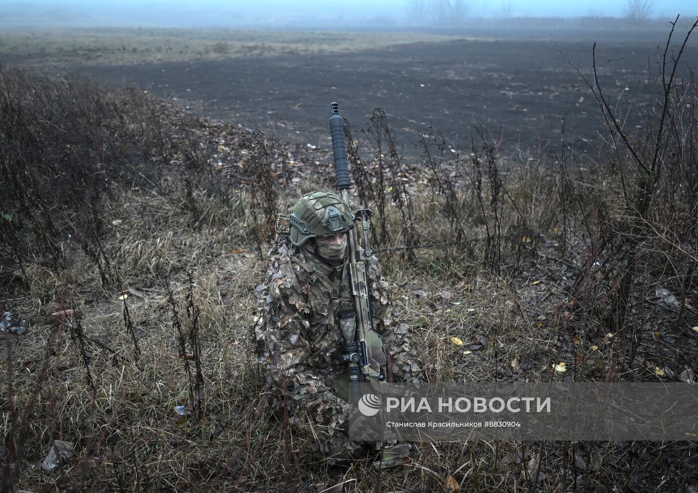 Снайперы соединения спецназначения группировки "Центр" на Красноармейском направлении