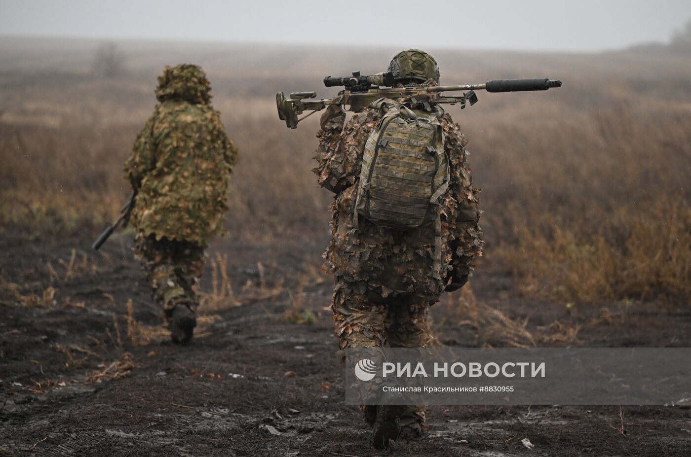 Снайперы соединения спецназначения группировки "Центр" на Красноармейском направлении