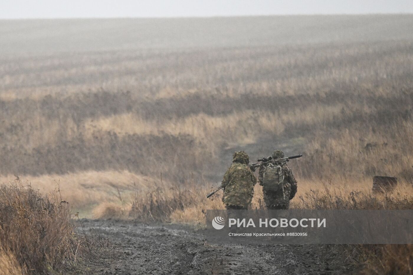 Снайперы соединения спецназначения группировки "Центр" на Красноармейском направлении