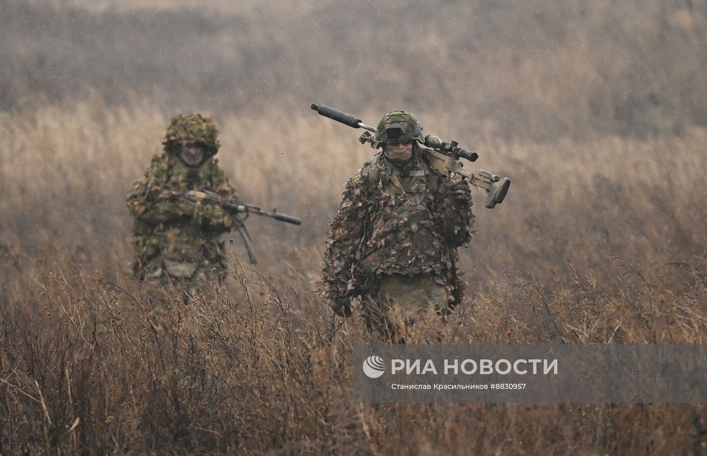 Снайперы соединения спецназначения группировки "Центр" на Красноармейском направлении