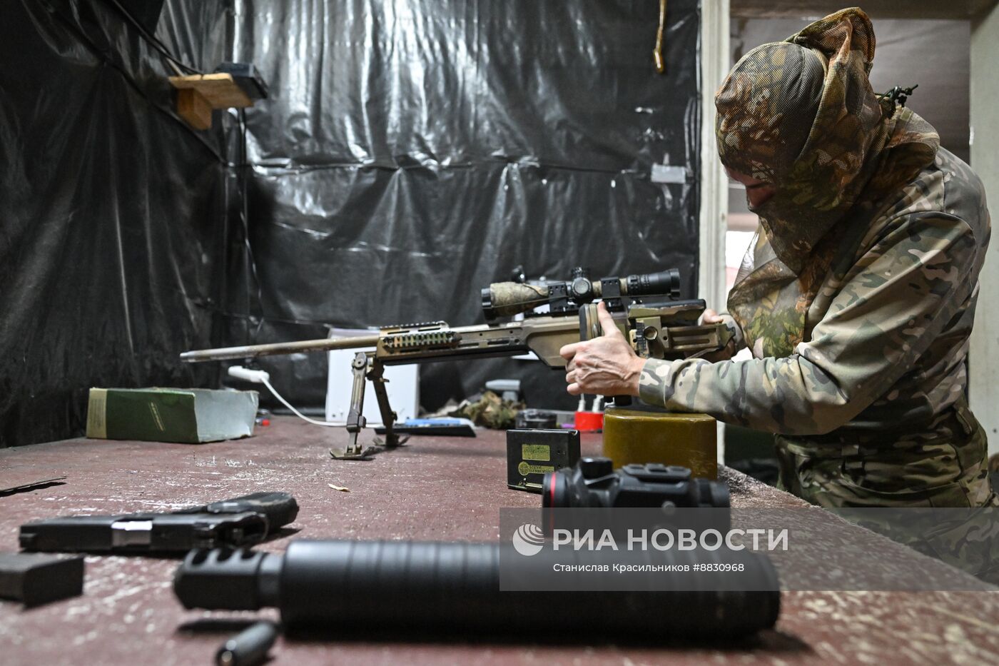 Снайперы соединения спецназначения группировки "Центр" на Красноармейском направлении