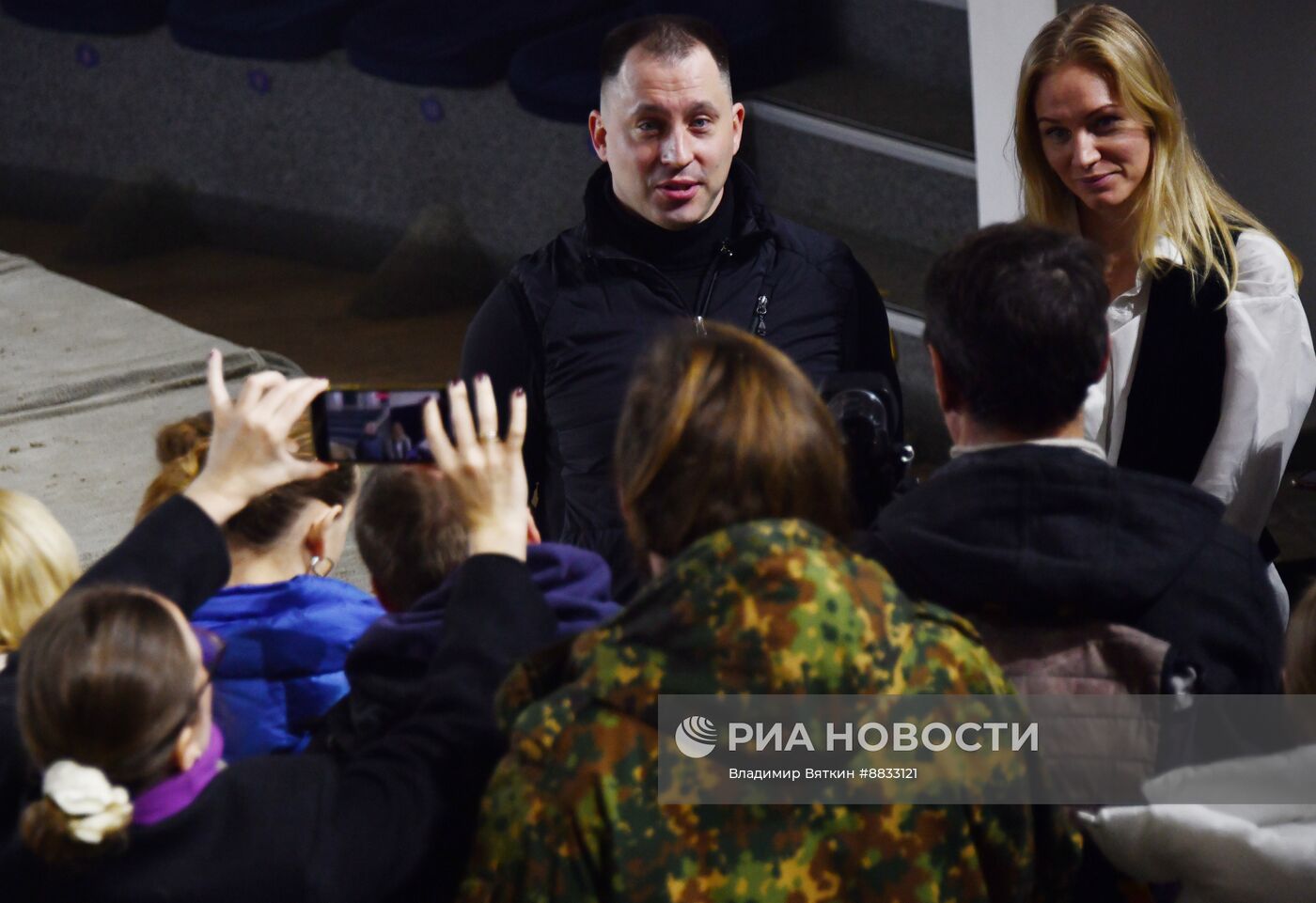 Репетиция спектакля "Мир на двоих" Конного театра Кремлевской школы верховой езды