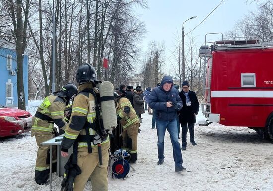 Последствия атаки БПЛА в Казани