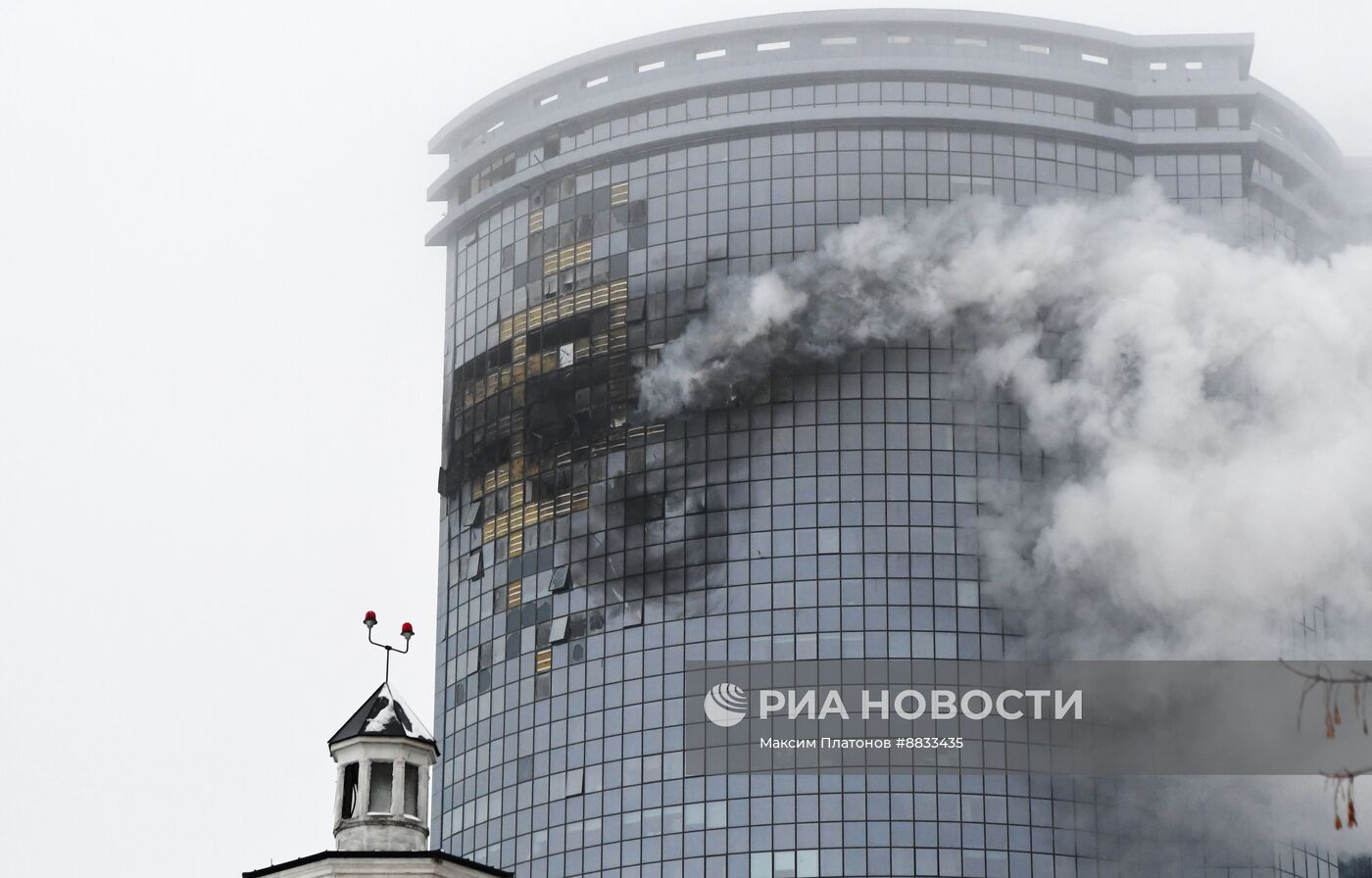 Последствия атаки БПЛА в Казани