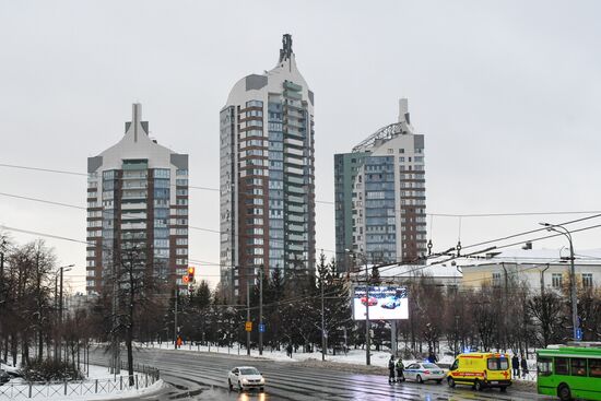 Последствия атаки БПЛА в Казани