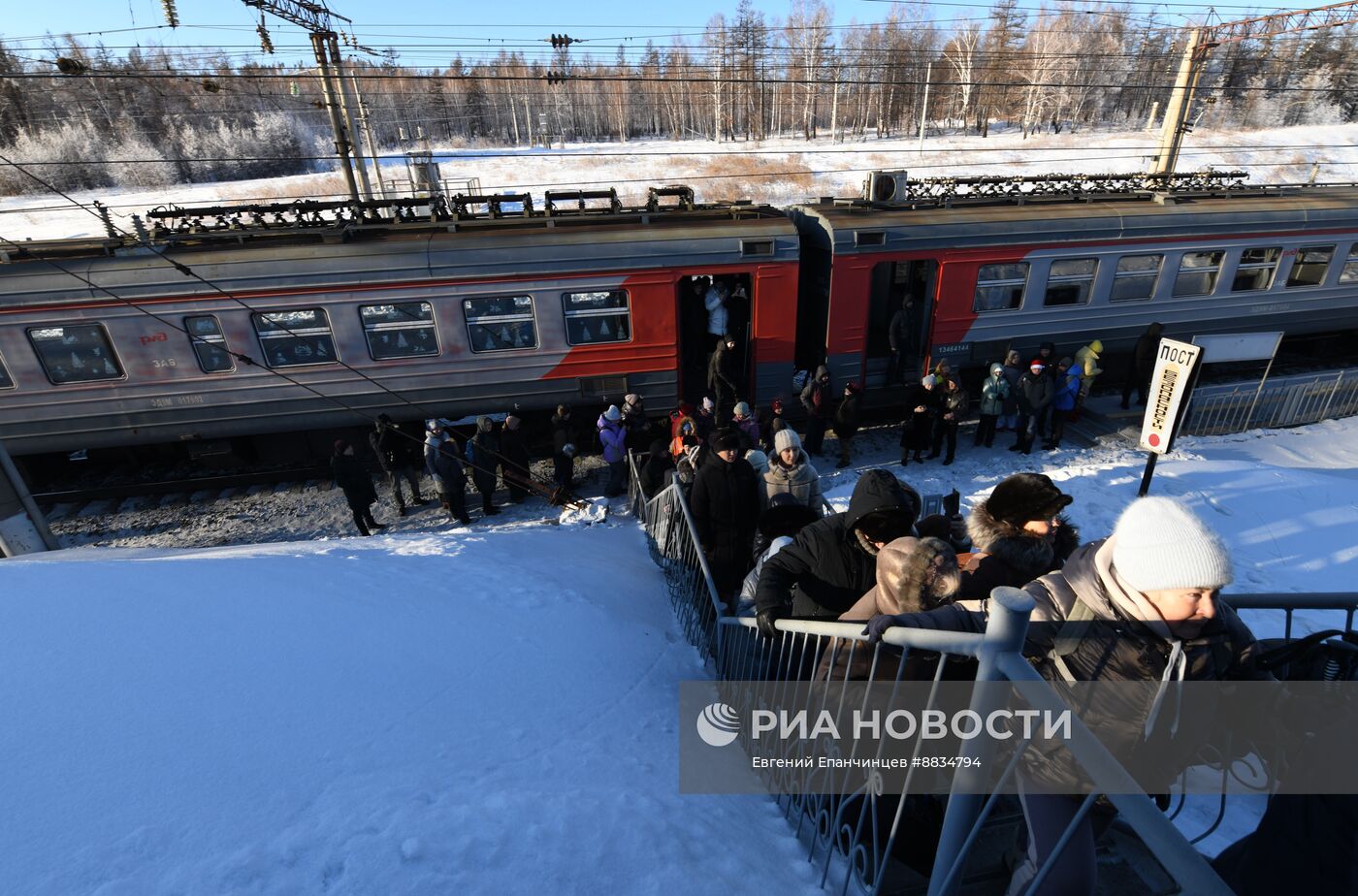 Отправление туристического поезда на высшую точку Транссиба