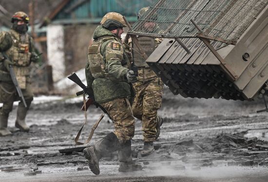 Боевая работа РСЗО БМ-21 "Град" на Красноармейском направлении СВО