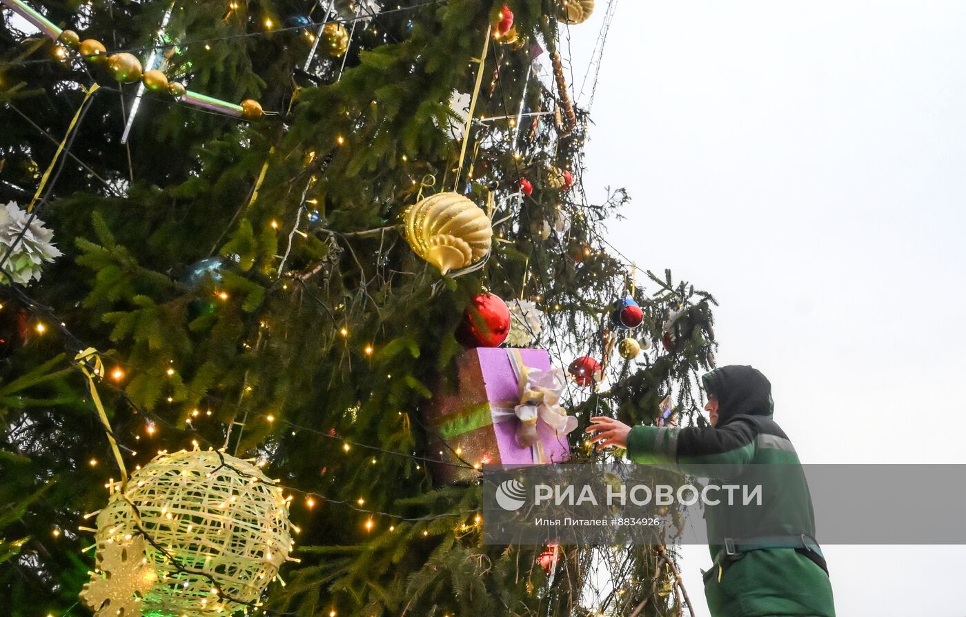 Главная новогодняя елка страны на Соборной площади Московского Кремля