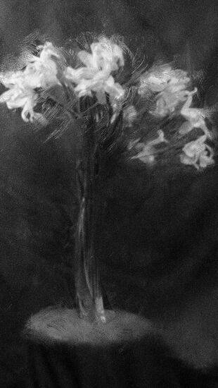 Натюрморт с цветами из авторской серии Владимира Вяткина "Настроение цветов"