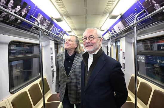 Запуск поезда метро в честь 100-летия Театра сатиры