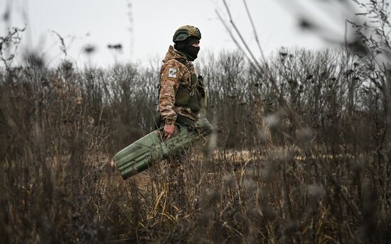 Боевая работа РСЗО "Град" группировки "Запад" на Краснолиманском направлении