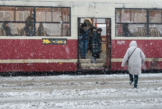 Снегопад в Санкт-Петербурге