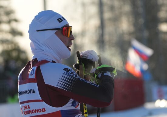 Забег лучших лыжников и биатлонистов "Гонка чемпионов". День первый