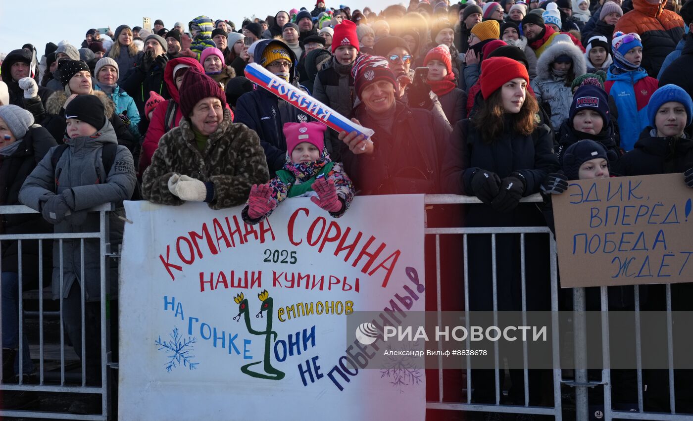 Забег лучших лыжников и биатлонистов "Гонка чемпионов". День первый