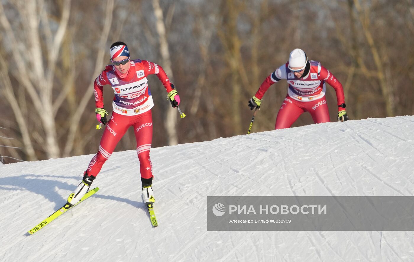 Забег лучших лыжников и биатлонистов "Гонка чемпионов". День первый