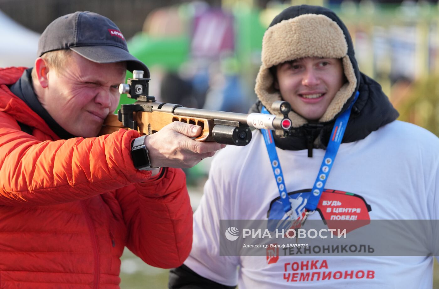 Забег лучших лыжников и биатлонистов "Гонка чемпионов". День первый