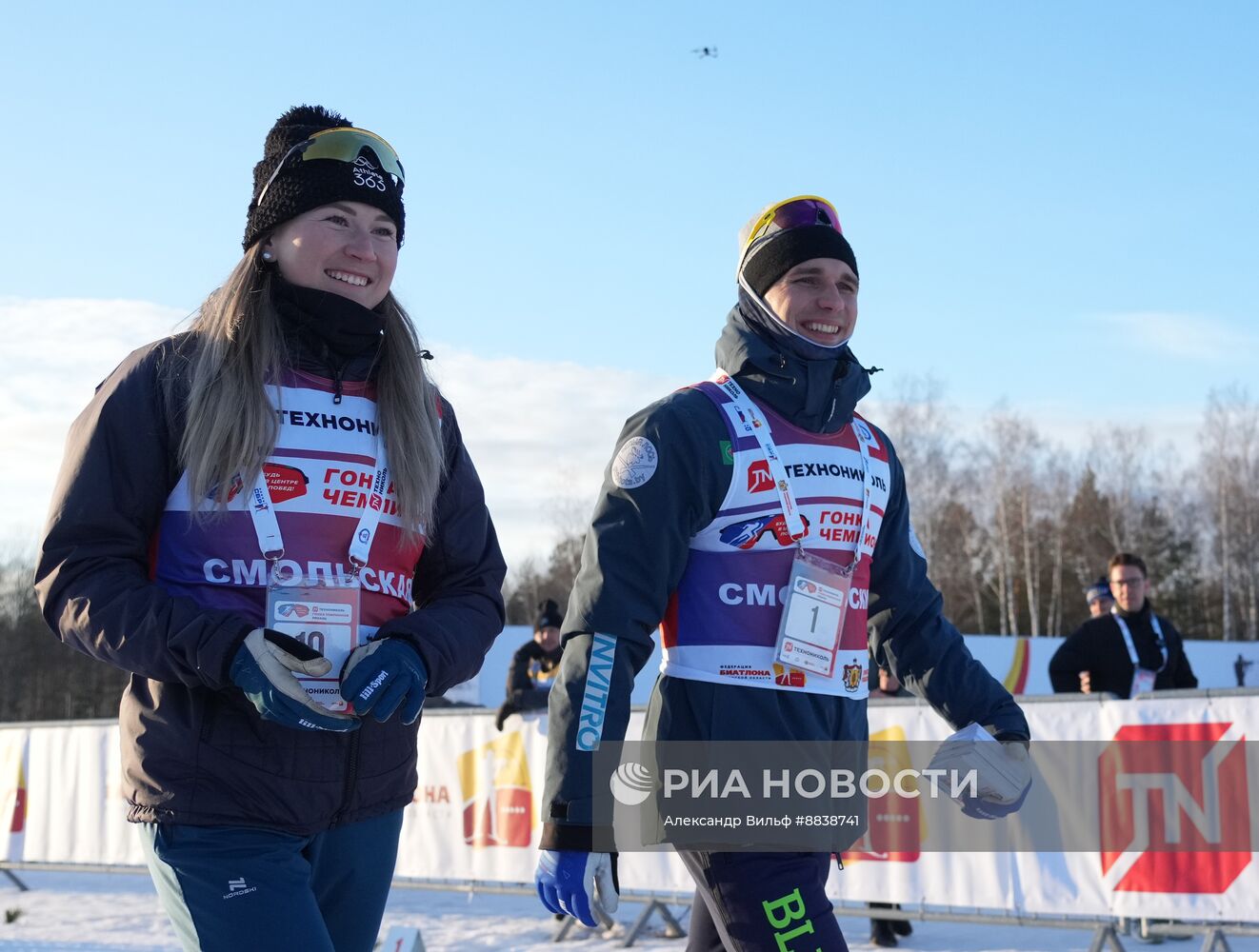 Забег лучших лыжников и биатлонистов "Гонка чемпионов". День первый