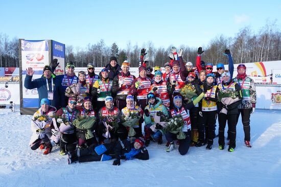 Забег лучших лыжников и биатлонистов "Гонка чемпионов". День второй. Эстафета