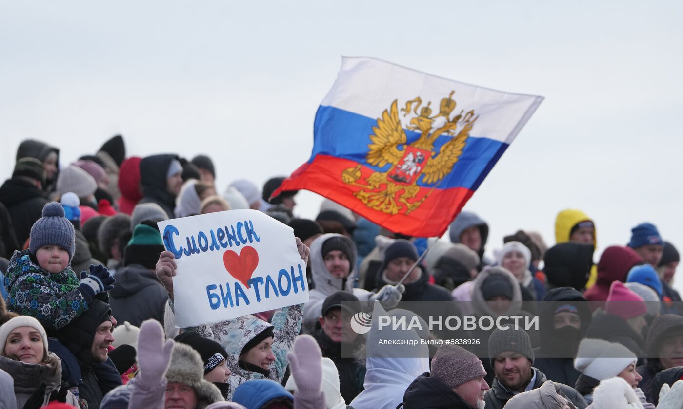 Забег лучших лыжников и биатлонистов "Гонка чемпионов". День второй. Эстафета