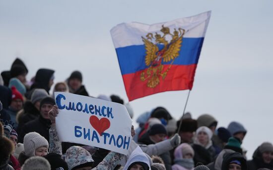 Забег лучших лыжников и биатлонистов "Гонка чемпионов". День второй. Эстафета