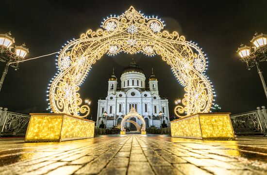 Празднование Рождества Христова в Москве