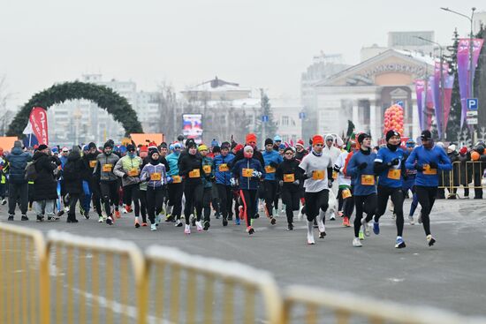 Рождественский полумарафон в Омске