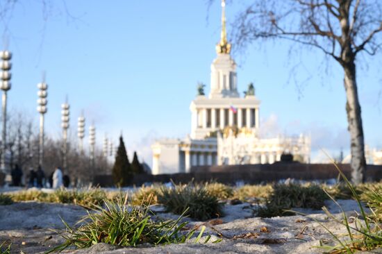 Теплая погода в Москве