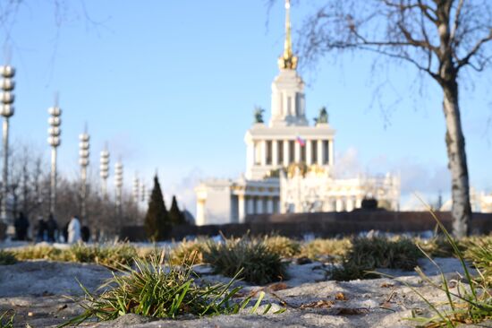 Теплая погода в Москве