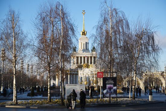 Теплая погода в Москве